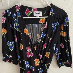 Rouje Black Floral Dress